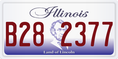 IL license plate B282377