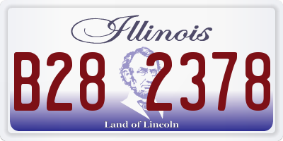 IL license plate B282378