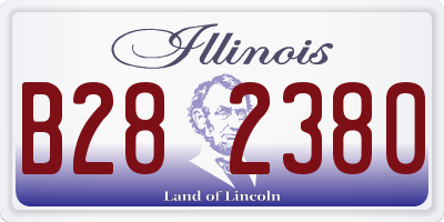 IL license plate B282380