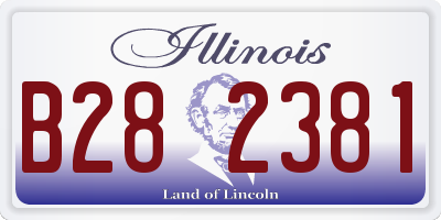 IL license plate B282381