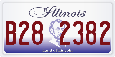 IL license plate B282382