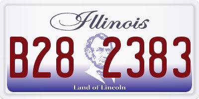 IL license plate B282383