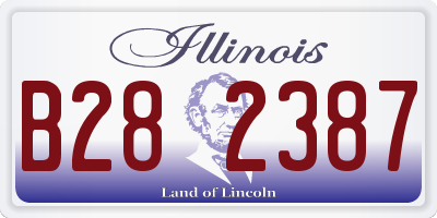 IL license plate B282387