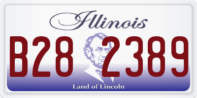 IL license plate B282389