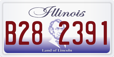 IL license plate B282391