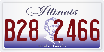 IL license plate B282466