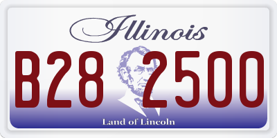 IL license plate B282500