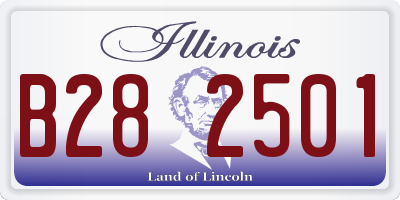 IL license plate B282501