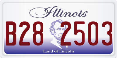 IL license plate B282503
