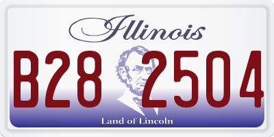 IL license plate B282504