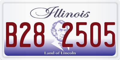 IL license plate B282505
