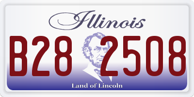 IL license plate B282508