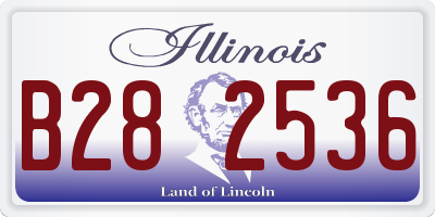 IL license plate B282536