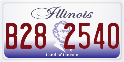IL license plate B282540