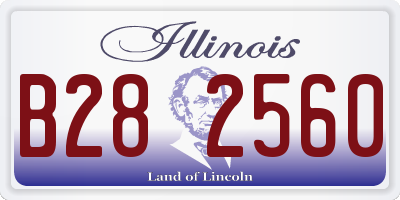 IL license plate B282560