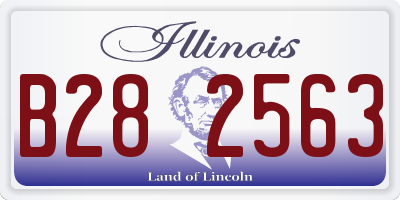 IL license plate B282563