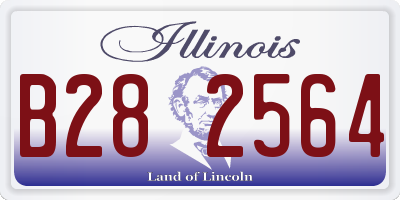 IL license plate B282564