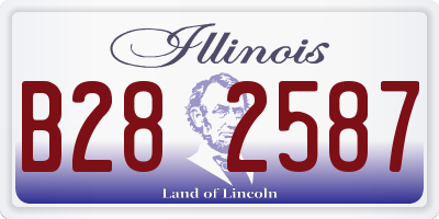 IL license plate B282587