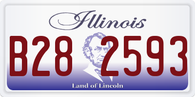 IL license plate B282593