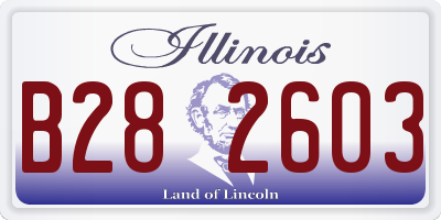 IL license plate B282603