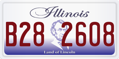 IL license plate B282608