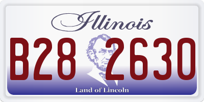 IL license plate B282630