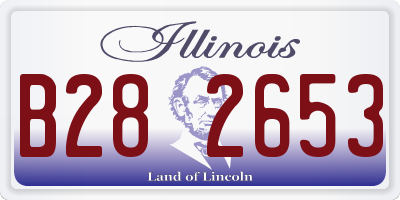 IL license plate B282653