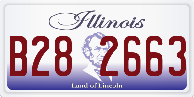 IL license plate B282663