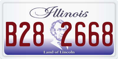 IL license plate B282668