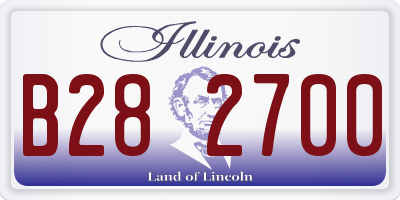 IL license plate B282700