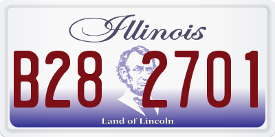 IL license plate B282701