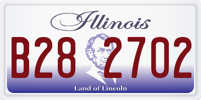 IL license plate B282702