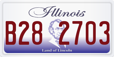 IL license plate B282703