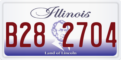 IL license plate B282704