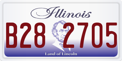 IL license plate B282705