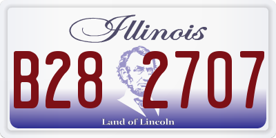 IL license plate B282707