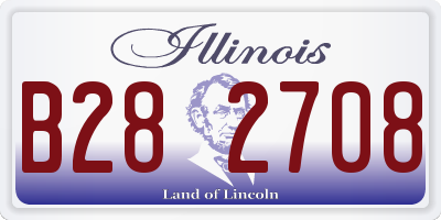 IL license plate B282708