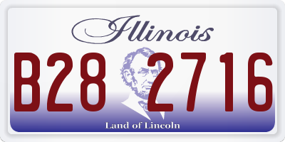 IL license plate B282716