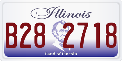 IL license plate B282718