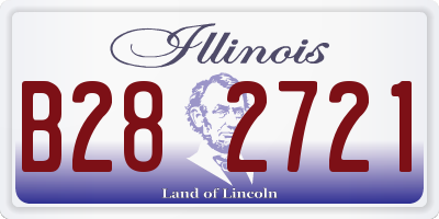 IL license plate B282721