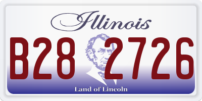IL license plate B282726