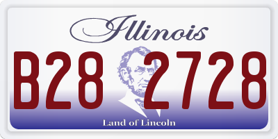 IL license plate B282728