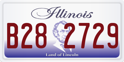 IL license plate B282729