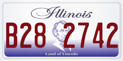 IL license plate B282742