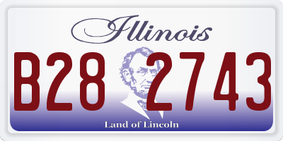IL license plate B282743