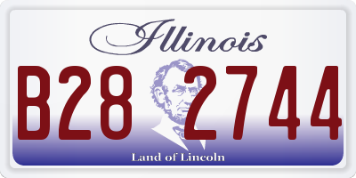 IL license plate B282744