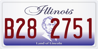 IL license plate B282751