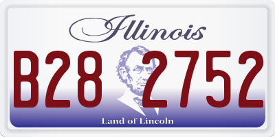 IL license plate B282752