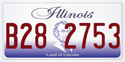 IL license plate B282753