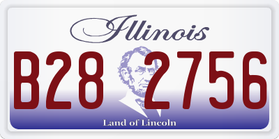 IL license plate B282756